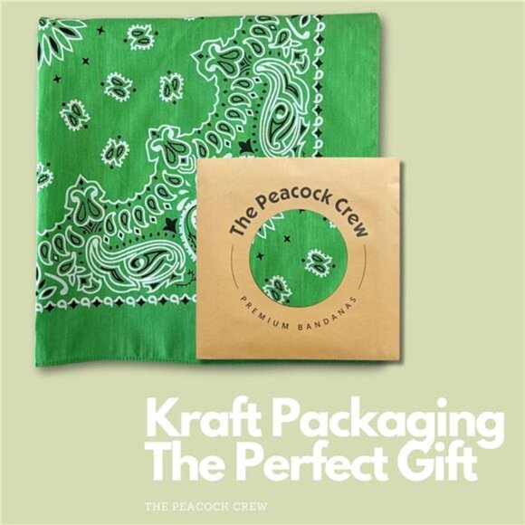 Bandanas in Premium Soft Cotton Golf Green - Picture 4 of 6